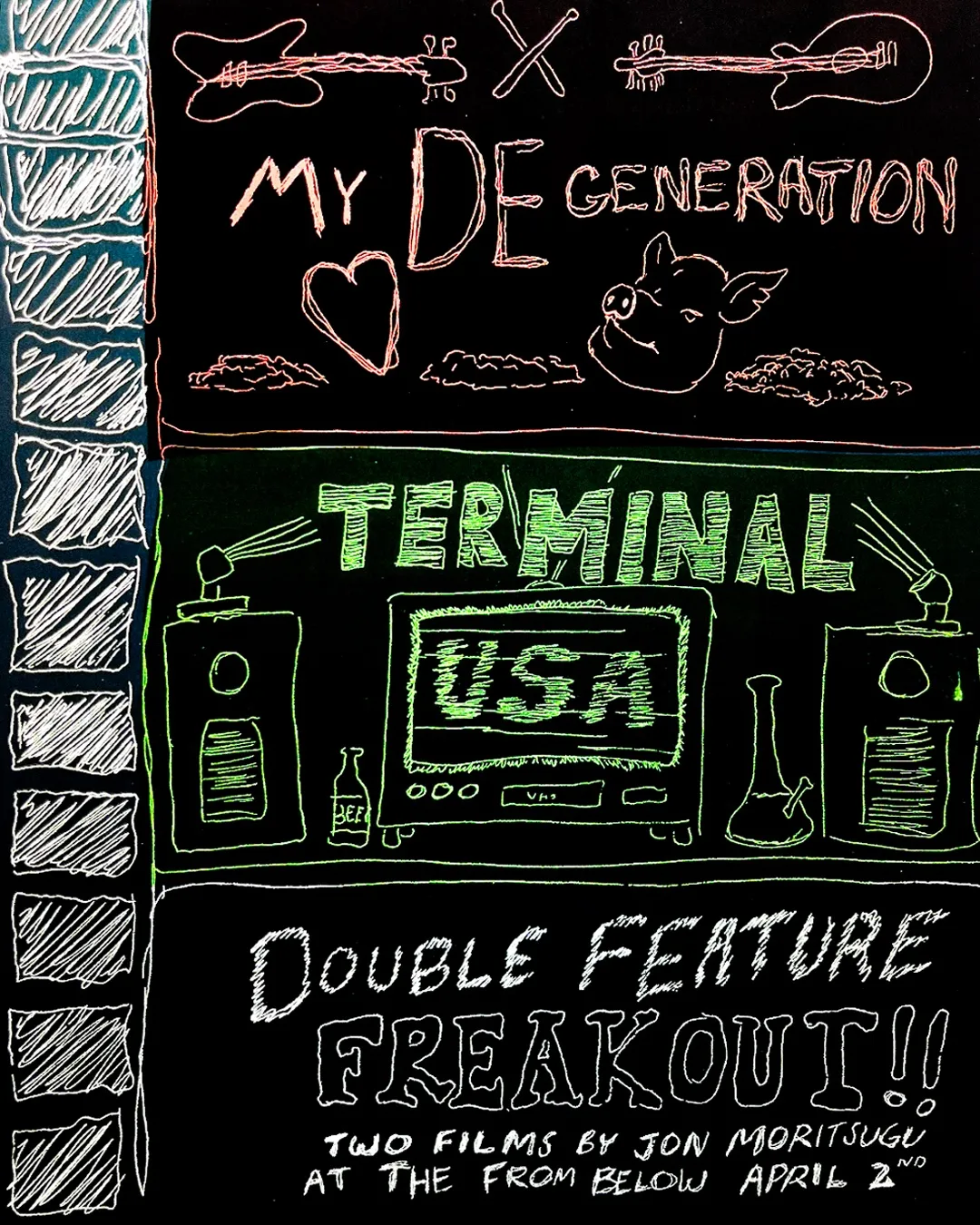 Poster for My Degeneration/Terminal USA: Moritsugu Double Feature Freakout